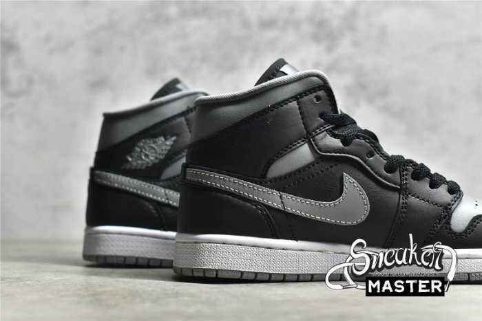 NIKE AIR JORDAN 1 MID SHADOW BLACK/PARTICLE GREY/WHITE BQ6472-007
