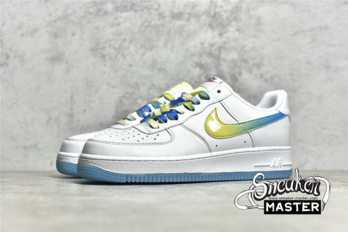 NIKE AIR FORCE 1 LOW 07 SU19 WHITE/FLUORESCENT GREEN-BLUE TO1232-111