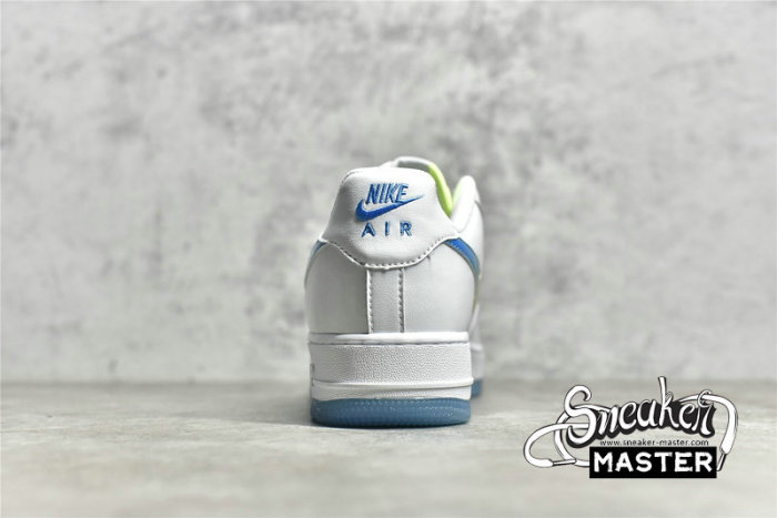 NIKE AIR FORCE 1 LOW 07 SU19 WHITE/FLUORESCENT GREEN-BLUE TO1232-111