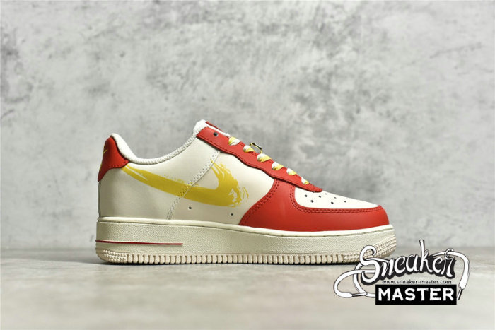 NIKE AIR FORCE 1 LOW 07 BEIGE/RED/GOLD CW1888-601