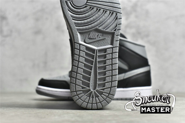 NIKE AIR JORDAN 1 MID SHADOW BLACK/PARTICLE GREY/WHITE BQ6472-007