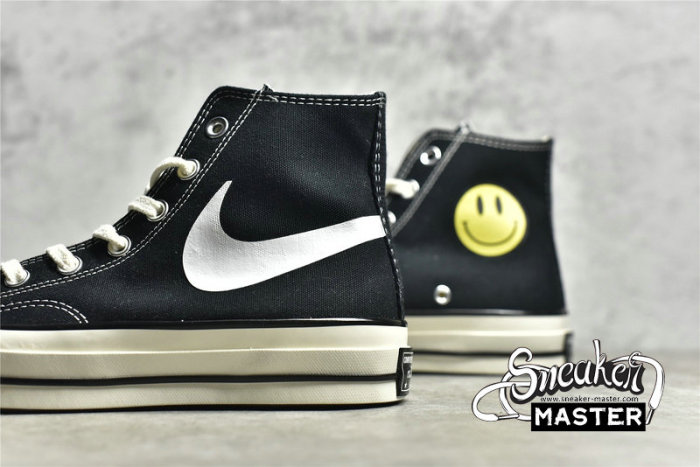 CONVERSE CHINATOWN MARKET X NIKE X CHUCK TAYLOR ALL-STAR HIGH 70S BLACK/BLACK/WHITE 162050C