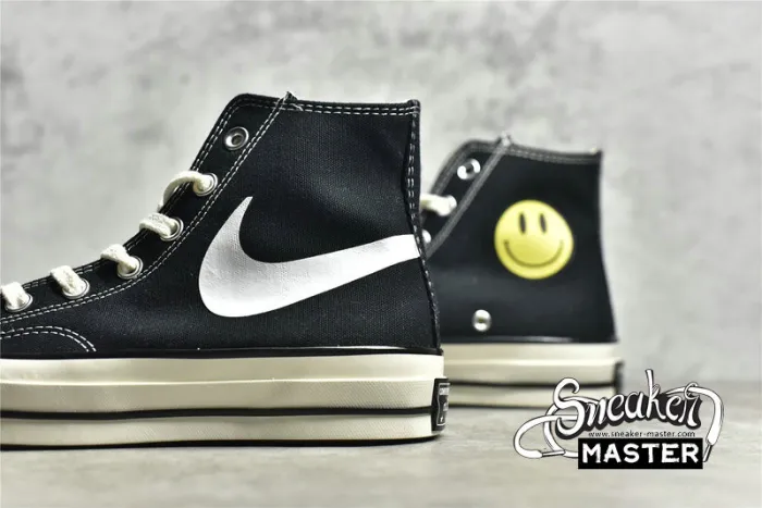 CONVERSE CHINATOWN MARKET X NIKE X CHUCK TAYLOR ALL-STAR HIGH 70S BLACK/BLACK/WHITE 162050C