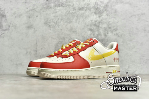 NIKE AIR FORCE 1 LOW 07 BEIGE/RED/GOLD CW1888-601