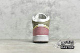NIKE AIR JORDAN 1 MID SE GS PASTEL GRIND WHITE/VIVID GREEN DJ0338-100