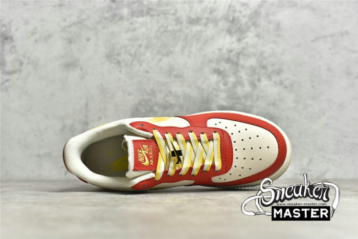 NIKE AIR FORCE 1 LOW 07 BEIGE/RED/GOLD CW1888-601