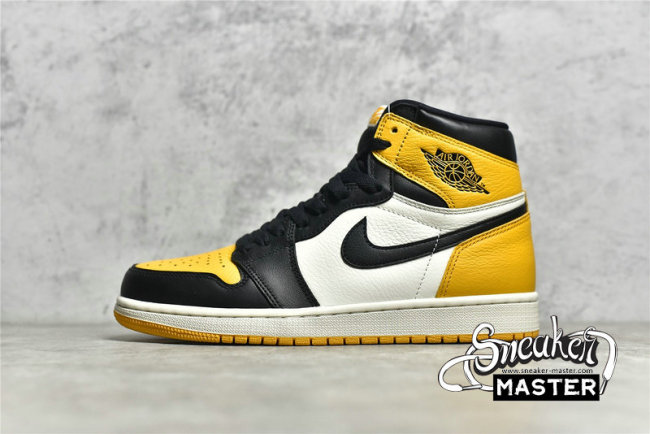 NIKE AIR JORDAN 1 RETRO HIGH OG YELLOW TOE TAXI/BLACK/SAIL 555088-711