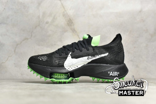 NIKE OFF-WHITE X AIR ZOOM TEMPO NEXT% BLACK/WHITE/GREEN CV0697-001
