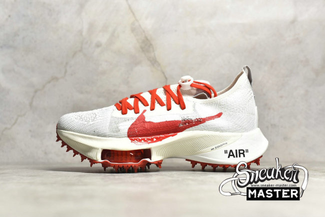 NIKE OFF-WHITE X AIR ZOOM TEMPO NEXT% WHITE/WHITE/RED CV0697-100
