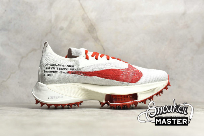 NIKE OFF-WHITE X AIR ZOOM TEMPO NEXT% WHITE/WHITE/RED CV0697-100