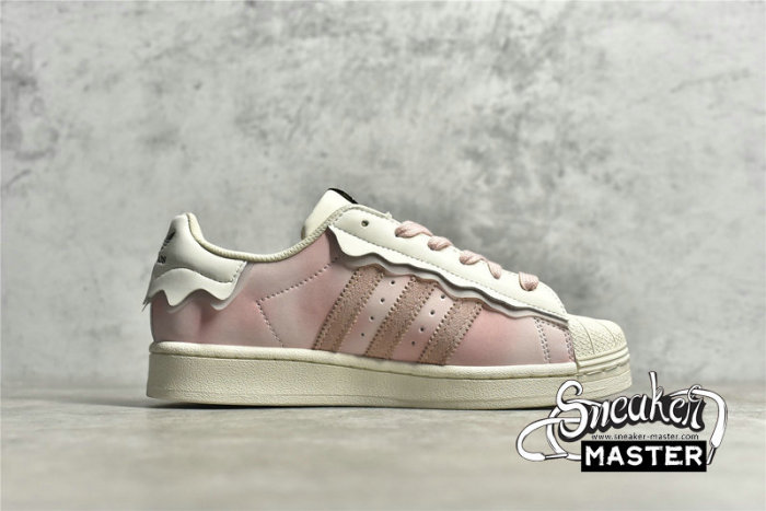 ADIDAS SUPERSTAR SHOES BEIGE/BEIGE/LIGHT PINK GW4441