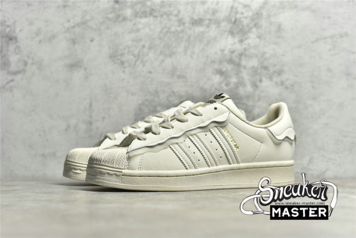 ADIDAS SUPERSTAR SHOES BEIGE/BEIGE/BLACK GW4441