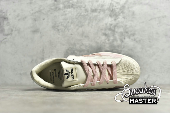 ADIDAS SUPERSTAR SHOES BEIGE/BEIGE/LIGHT PINK GW4441