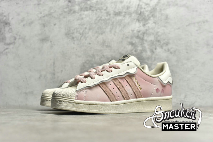 ADIDAS SUPERSTAR SHOES BEIGE/BEIGE/LIGHT PINK GW4441
