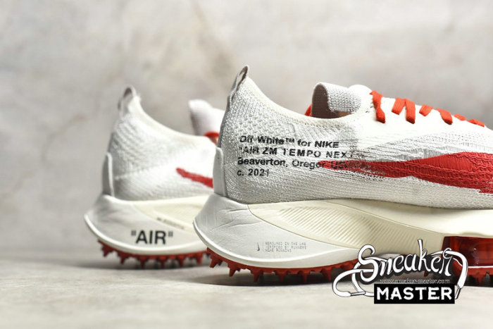 NIKE OFF-WHITE X AIR ZOOM TEMPO NEXT% WHITE/WHITE/RED CV0697-100