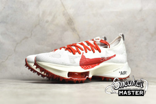 NIKE OFF-WHITE X AIR ZOOM TEMPO NEXT% WHITE/WHITE/RED CV0697-100