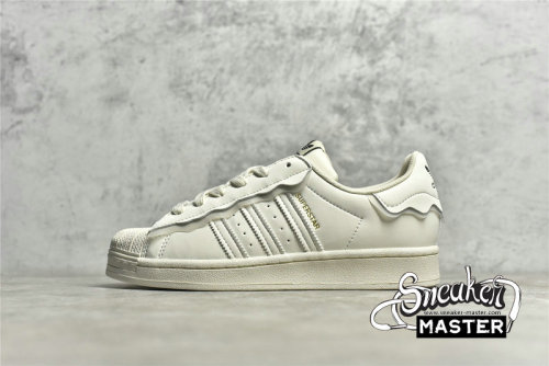 ADIDAS SUPERSTAR SHOES BEIGE/BEIGE/BLACK GW4441