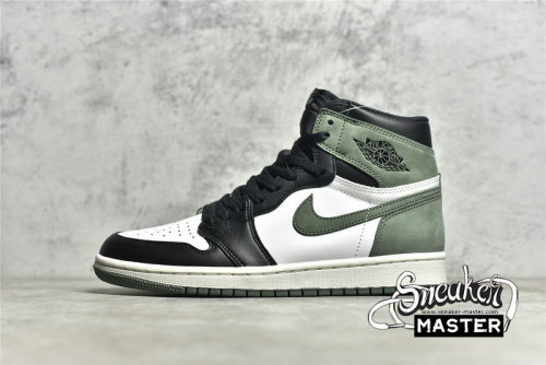 NIKE AIR JORDAN 1 RETRO HIGH OG SUMMIT WHITE/CLAY GREEN-BLACK 555088-135