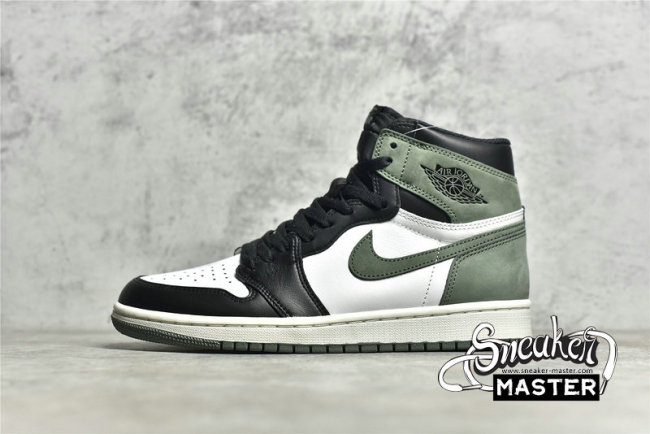 NIKE AIR JORDAN 1 RETRO HIGH OG SUMMIT WHITE/CLAY GREEN-BLACK 555088-135