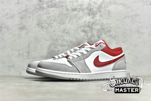 NIKE AIR JORDAN 1 LOW SE LIGHT SMOKE GREY/WHITE/GYM RED DC6991-016