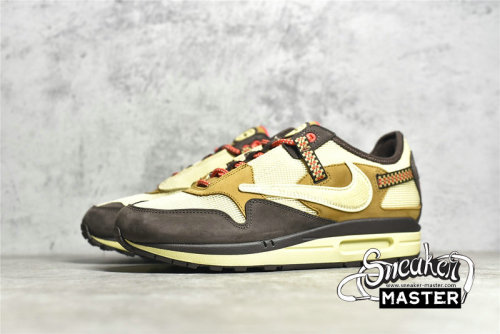 NIKE AIR MAX 1 X TRAVIS SCOTT BAROQUE BROWN/LEMON DROP/WHEAT/CHILE RED DO9392-200