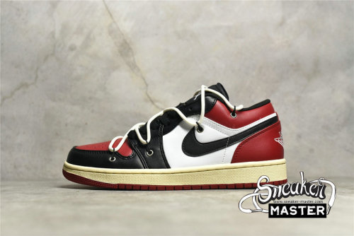 NIKE AIR JORDAN 1 LOW GS BRED TOE GYM RED/WHITE/BLACK 553560-612