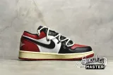 NIKE AIR JORDAN 1 LOW GS BRED TOE GYM RED/WHITE/BLACK 553560-612