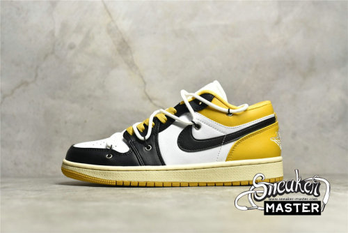 NIKE AIR JORDAN 1 LOW YELLOW/BLACK/WHITE 553558-171