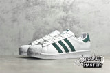 ADIDAS SUPERSTAR SHOES CLOUD WHITE/COLLEGIATE GREEN/CLOUD WHITE EE4473