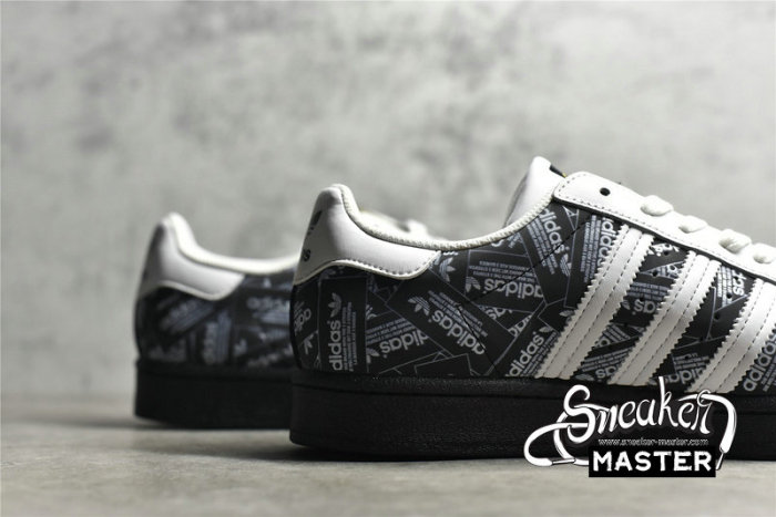 ADIDAS SUPERSTAR ALL OVER PRINT SHOES CORE BLACK/CLOUD WHITE/CLOUD WHITE FV2820