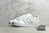 ADIDAS SUPERSTAR SHOES CLOUD WHITE/VAPOUR GREEN/CORE BLACK EE7401