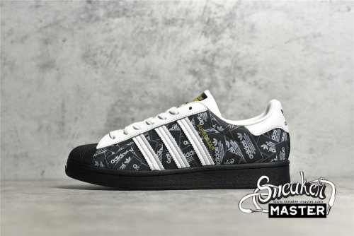 ADIDAS SUPERSTAR ALL OVER PRINT SHOES CORE BLACK/CLOUD WHITE/CLOUD WHITE FV2820