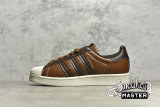 ADIDAS SUPERSTAR SHOES WILD BROWN/BROWN/BEIGE GW4438