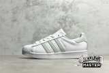 ADIDAS SUPERSTAR SHOES CLOUD WHITE/VAPOUR GREEN/CORE BLACK EE7401