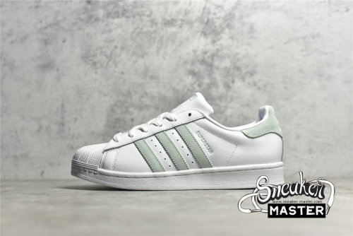 ADIDAS SUPERSTAR SHOES CLOUD WHITE/VAPOUR GREEN/CORE BLACK EE7401