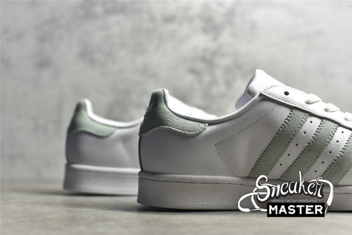 ADIDAS SUPERSTAR SHOES CLOUD WHITE/VAPOUR GREEN/CORE BLACK EE7401