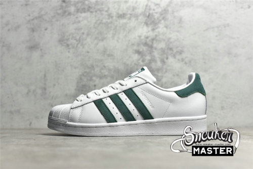 ADIDAS SUPERSTAR SHOES CLOUD WHITE/COLLEGIATE GREEN/CLOUD WHITE EE4473