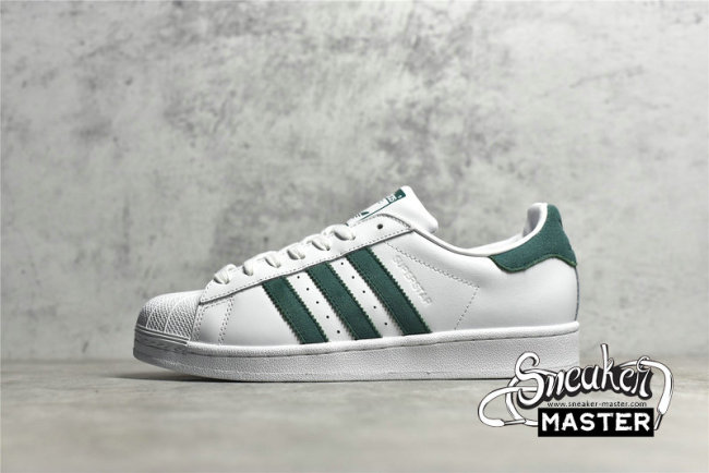 ADIDAS SUPERSTAR SHOES CLOUD WHITE/COLLEGIATE GREEN/CLOUD WHITE EE4473