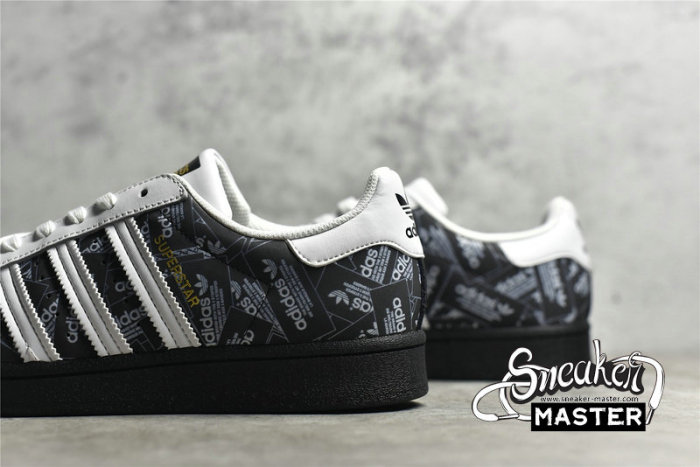 ADIDAS SUPERSTAR ALL OVER PRINT SHOES CORE BLACK/CLOUD WHITE/CLOUD WHITE FV2820