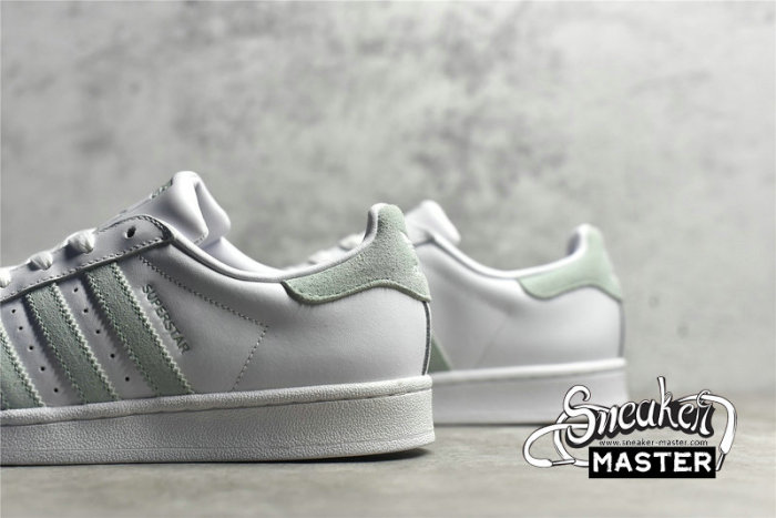 ADIDAS SUPERSTAR SHOES CLOUD WHITE/VAPOUR GREEN/CORE BLACK EE7401