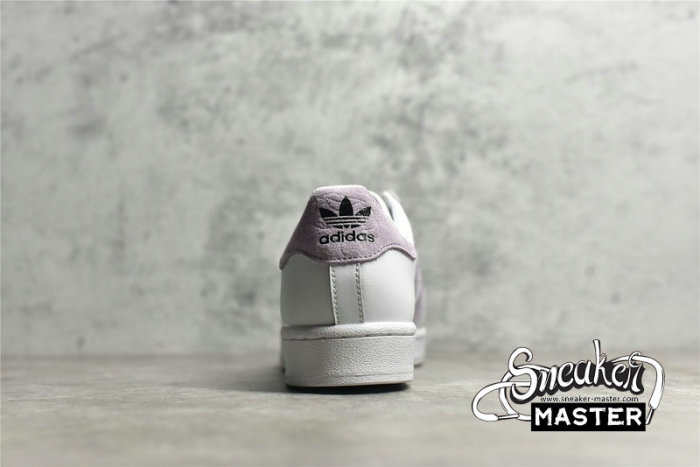 ADIDAS SUPERSTAR SHOES CLOUD WHITE/CORE BLACK-PURPLE FW3567