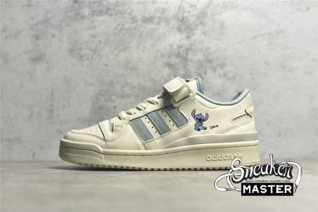 ADIDAS FORUM LOW STITCH X DISNEY CLOUD WHITE/SKY BLUE/CLOUD WHITE HQ6374