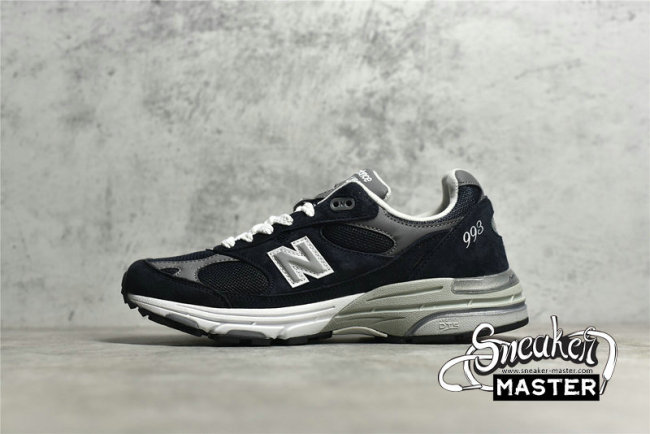 NEW BALANCE 993 RUNNING SHOES MADE IN USA NAVY/WHITE/SILVER MR993NV