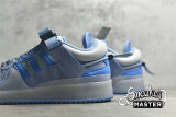 ADIDAS FORUM BUCKLE LOW PUERTO RICO EXCLUSIVE X BAD BUNNY BLUE TINT/LIGHT BLUE/CLEAR BLUE GY9693