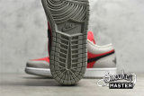 NIKE AIR JORDAN 1 LOW LIGHT IRON ORE/BLACK-SIREN RED DC0774-060