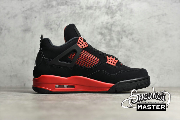 NIKE AIR JORDAN 4 RETRO GS RED THUNDER BLACK/BLACK/RED 408452-016