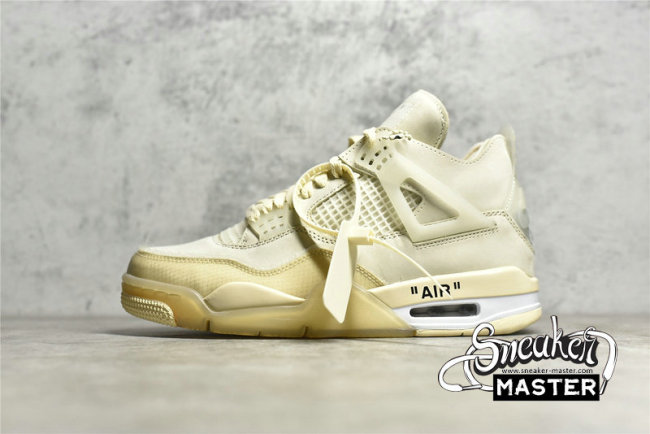 NIKE AIR JORDAN 4 SP X OFF-WHITE SAIL/MUSLIN-WHITE-BLACK CV9388-100
