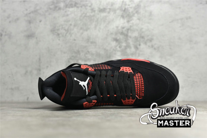 NIKE AIR JORDAN 4 RETRO GS RED THUNDER BLACK/BLACK/RED 408452-016