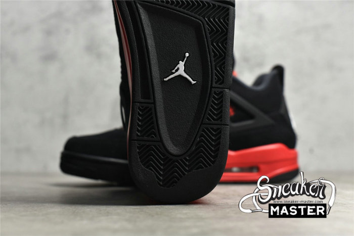 NIKE AIR JORDAN 4 RETRO GS RED THUNDER BLACK/BLACK/RED 408452-016