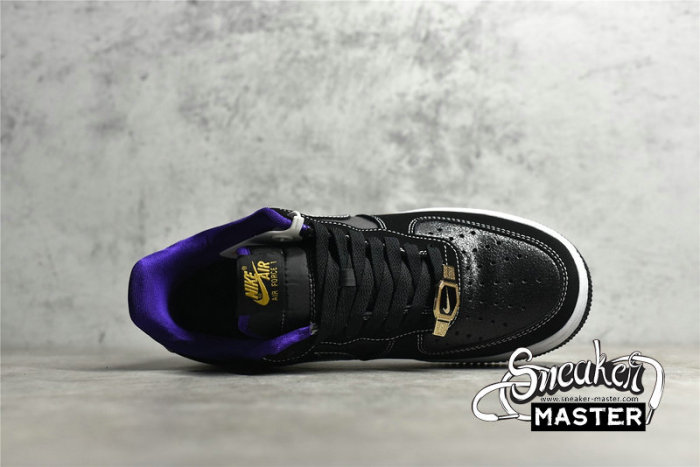 NIKE AIR FORCE 1 LOW 07 LAKERS LACK/WHITE-PURPLE DQ0301-001